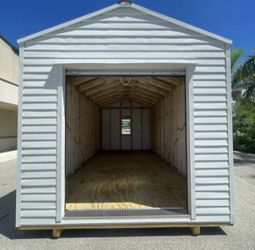 10x20 Ranch Shed (Polar White/ Polar White/ Charcoal)