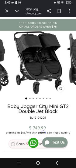 Baby jogger city mint GT2 double jet black