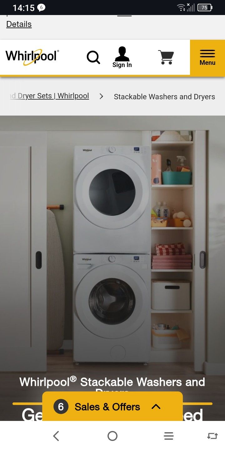 Whirlpool Stacked Washer And Dryer
