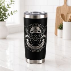 Combat Airsoft Tumbler for Military Veteran Gift 20oz Stainless Steel Tumbler