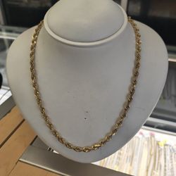 10k Solid Gold Rope Necklace 36.8 Grams 26 Long Layaway Available 10% Dwon If You Interested Please Make Sure You Ask For Maribel Thank You 