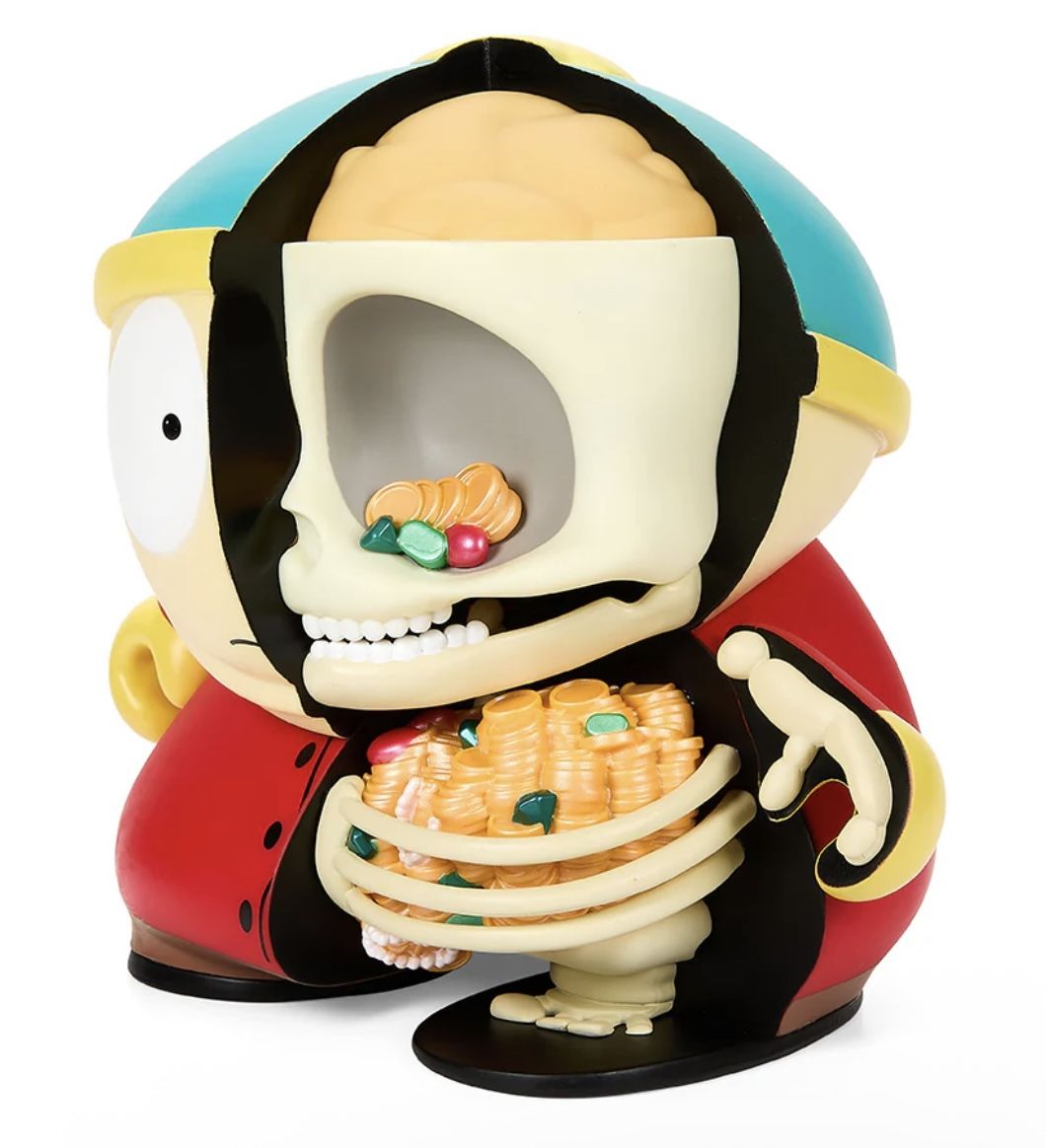 Kidrobot Cartmen Cartman Kid Robot Anatomy Dead Skeleton Vinyl Figure Sout Park 8 Inch