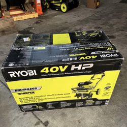 RYOBI 40V HP Brushless 16 in. Front Tine Tiller with Adjustable Tilling Width with 6.0 Ah Battery an