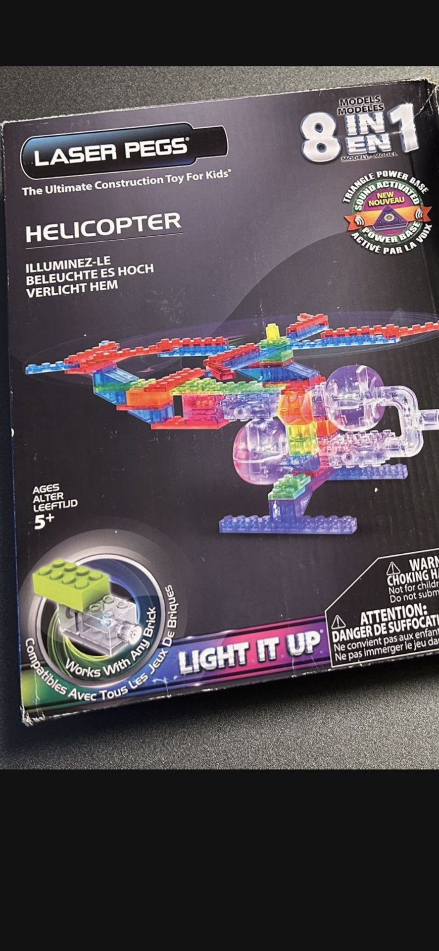 Build A Laser Pegs Helicopter (LEGO Style)