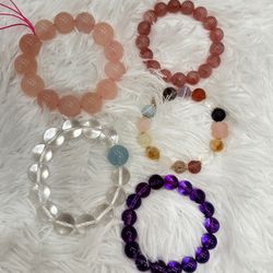 100% Natural High-Quality Crystal Bracelets Price Varies