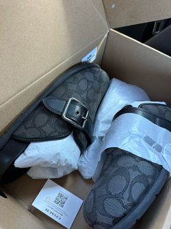 Coach Signature Sandals with Buckle Strap