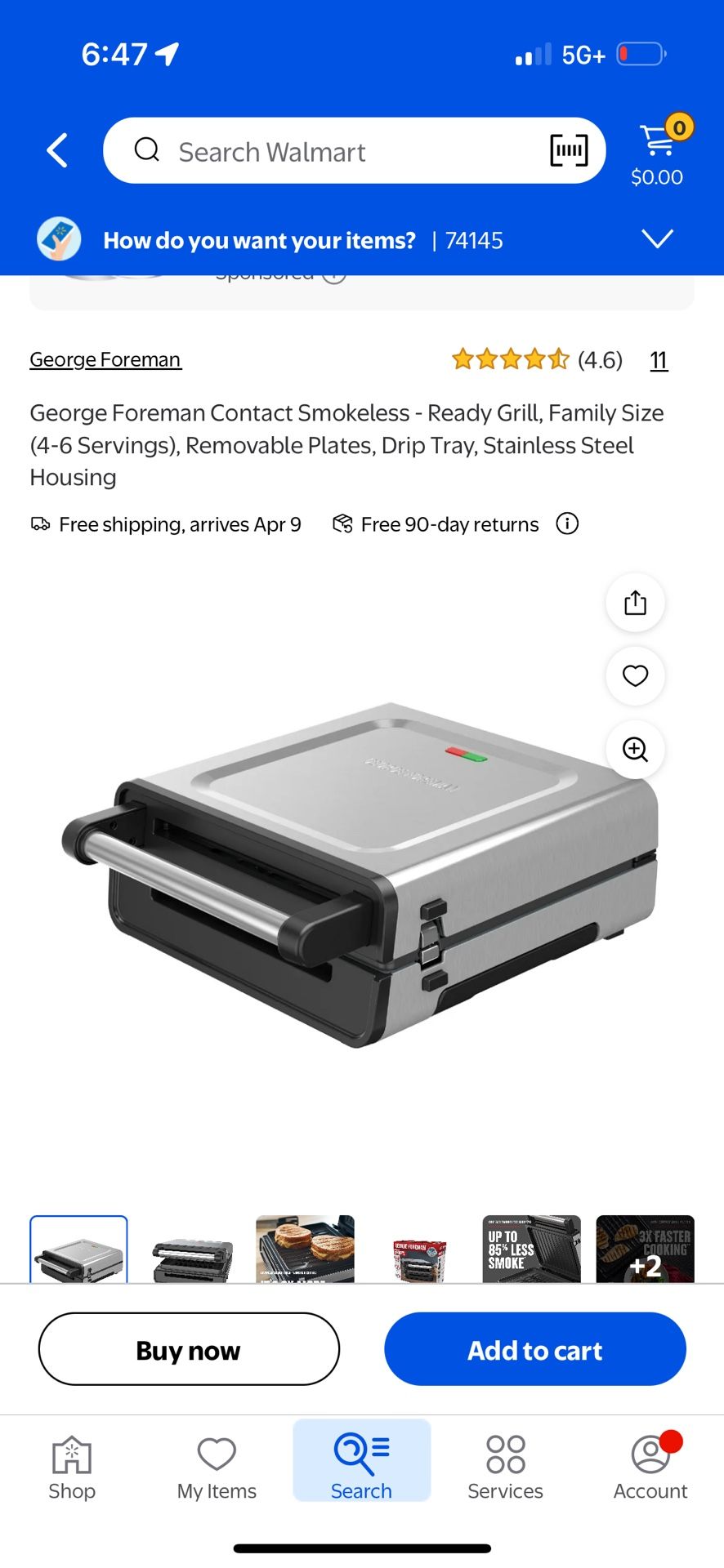 George Foreman Smokeless Indoor Grill