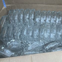 Hundred glass ashtrays 