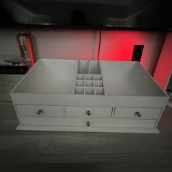 All Wood Make Up Organizer