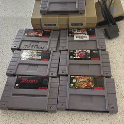  Super Nintendo With 7 Games 