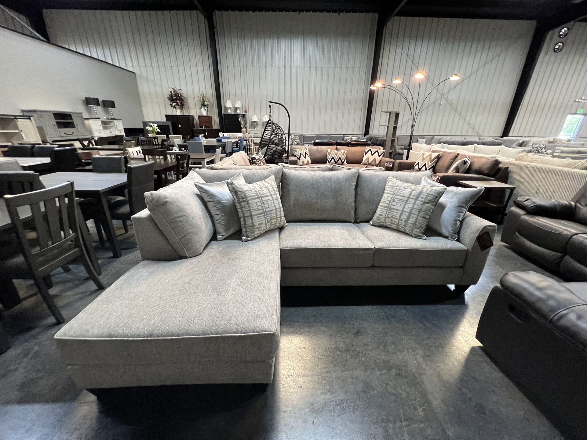 Gray Sectional w/ chaise