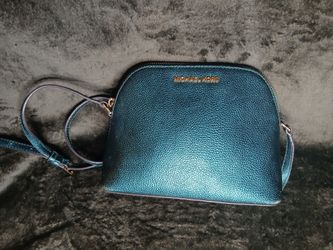Michael Kors Adele Deep Teal Dpme Leather Crossbody 