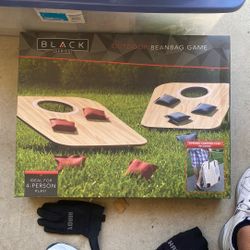 cornhole or beanbag toss game