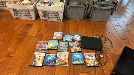 Used DVD player and 11 movies