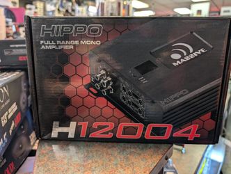 Massive Audio HIPPO H12004, which is a 1200 Watt 4-Channel Car Amplifier. 