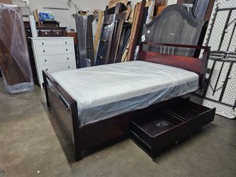 Queen bed and mattress