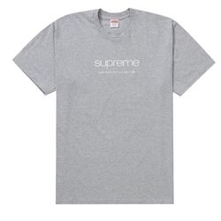 Supreme Shop Tee Heather Grey MEDIUM