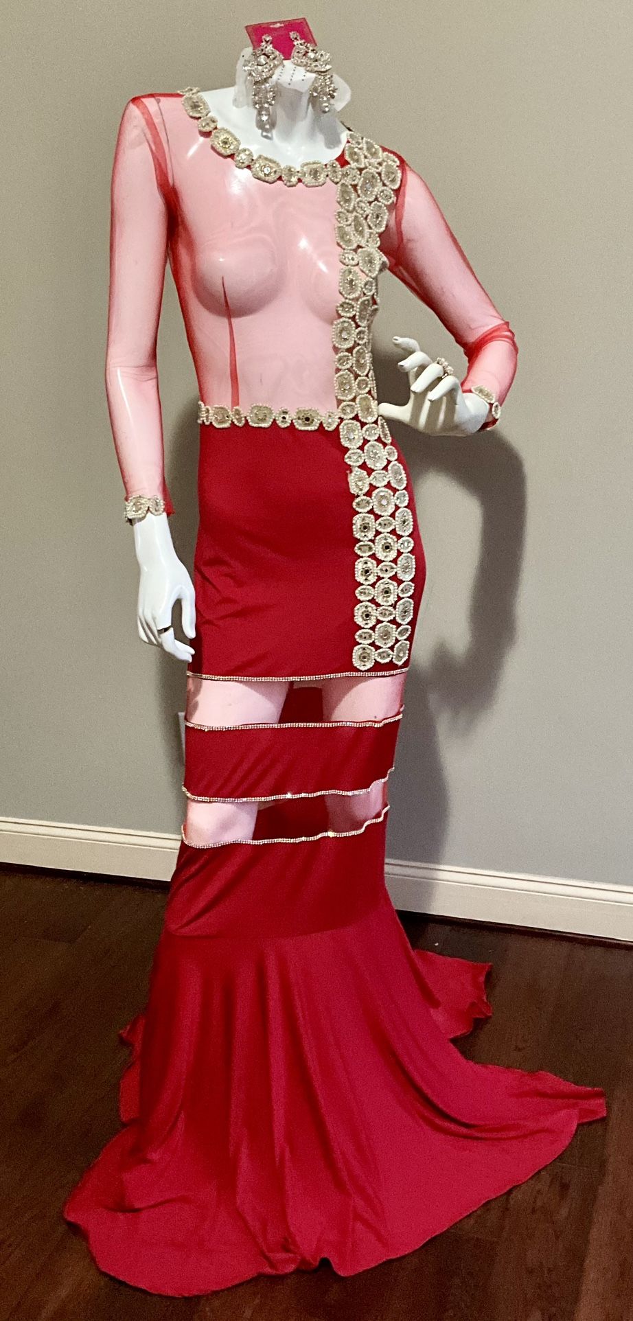 Beautiful Custom-Made Red Gown