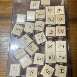 Stampin Up wooden alphabet stamps 