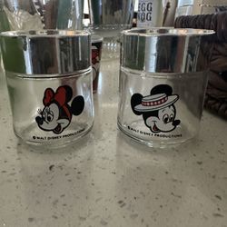 $15 Glass Vintage Minnie And Mickey Salt And Pepper Shockers 