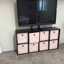 Cube Organizer and Television 