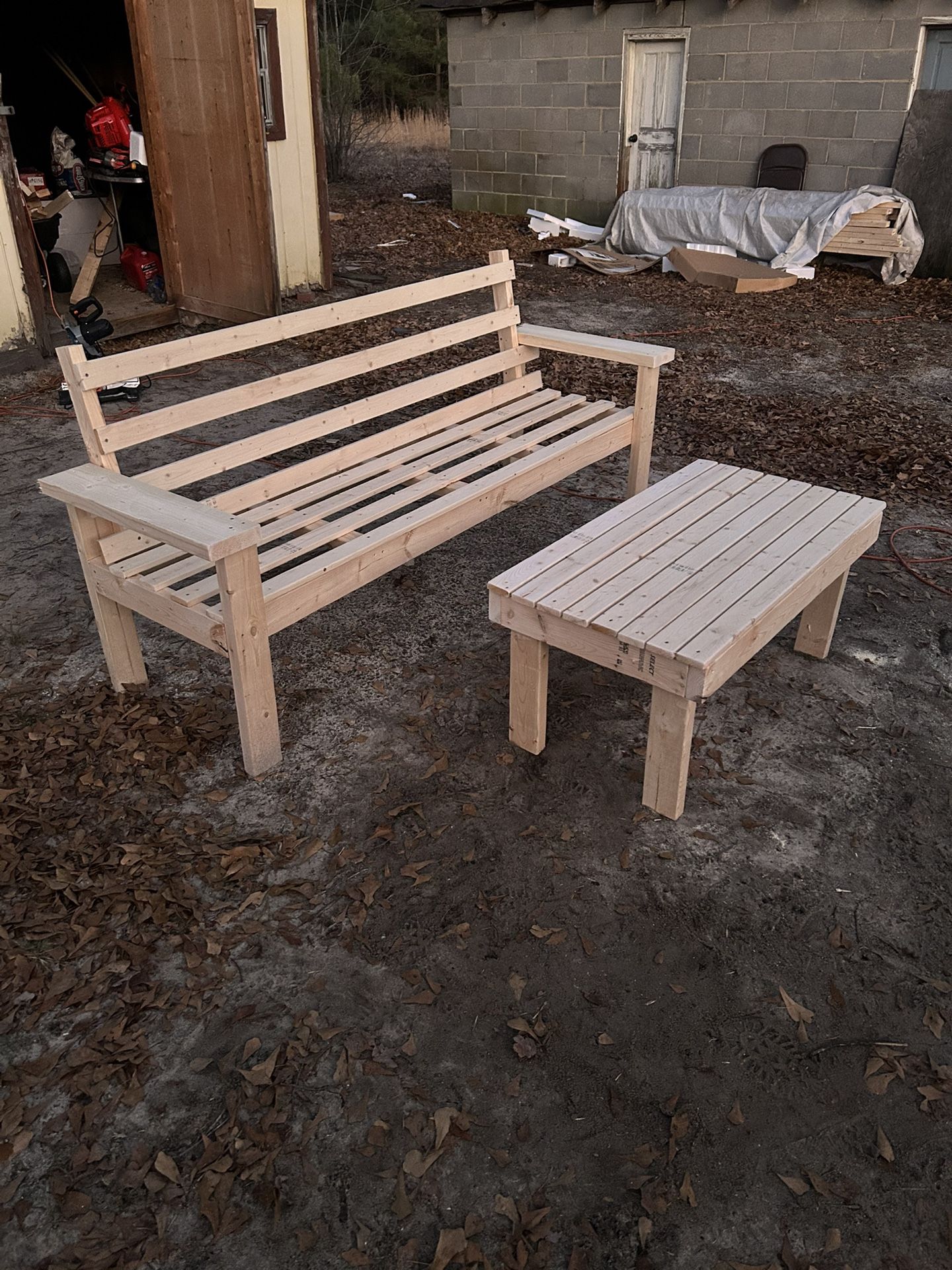 Patio Bench & Table set