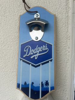 Dodgers Wood Wall Mount Bottle Opener