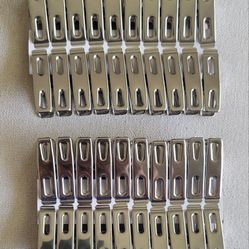 40 Counts Clothes Hanger Clips Stainless Steel