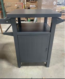 Assembled New Grill Cart Outdoor with Storage Cabinet Portable Rolling Patio Bar Cart with Wheels