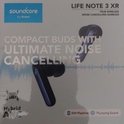 Soundcore - by Anker Life Note 3 XR True Wireless Noise Cancelling In-Ear New Christmas Gift