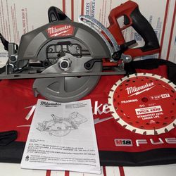 Milwaukee M18 Fuel 7-1/4” Rear Handle Circular Saw. (New From Kits). Tool Only. Model #2930-20
