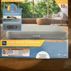 INTEX QUEEN AIRBED W/ BUILT IN PUMP