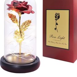 GUCED Forever Flower Red Glass Rose, Valentines Day Gifts for Women Who Has Everything,Valentines Day Gifts for Her Naughty,Valentines Day Gifts for M