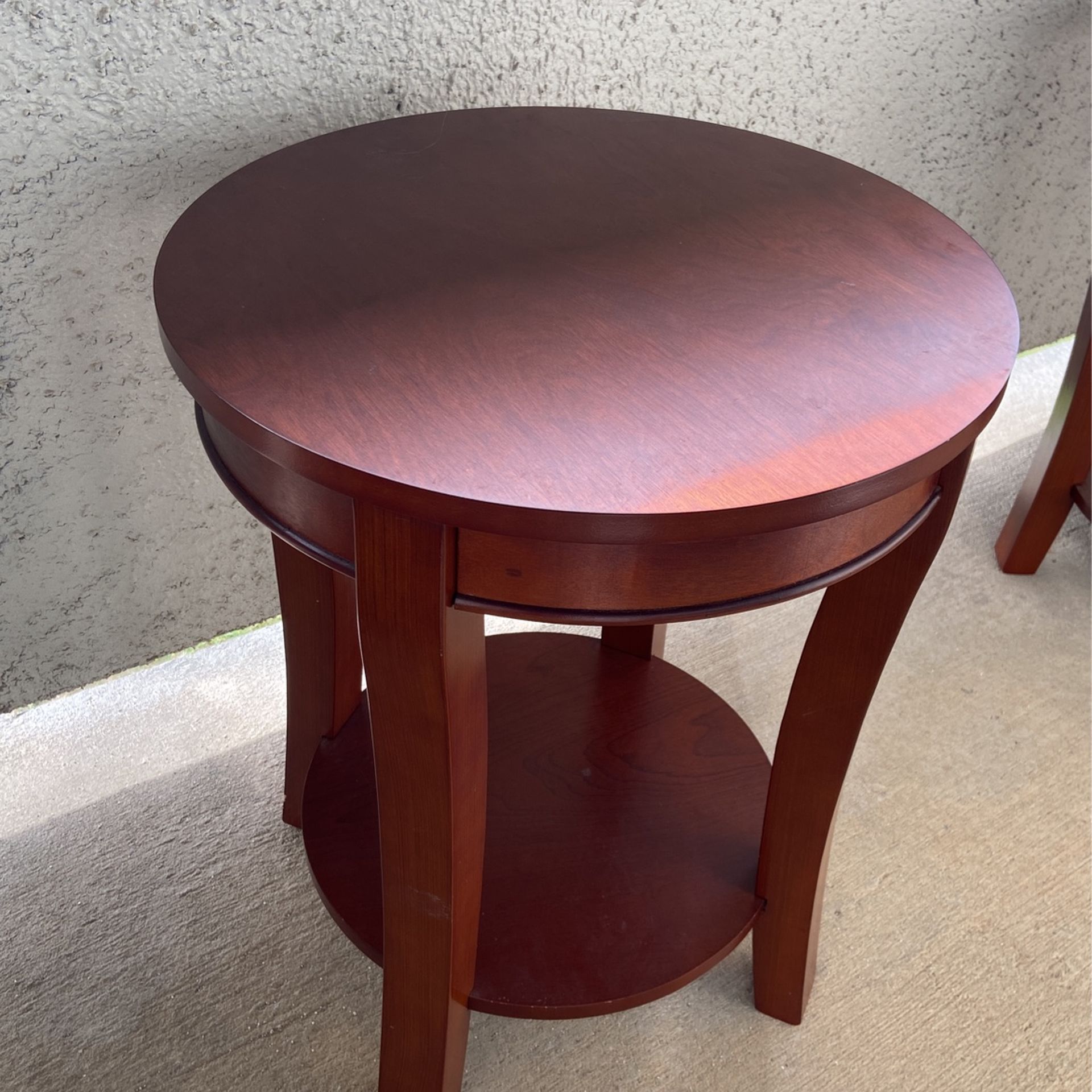 Set Of Brown Side Tables 