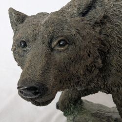 BLACK GRIZZLY BEAR FIGURE