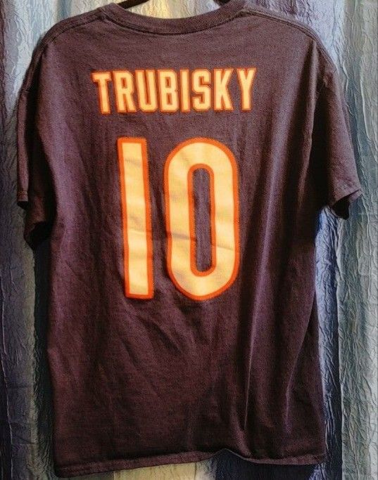 Chicago Bears Size L Majestic #10 MITCHELL TRUBISKY T-SHIRT JERSEY (NW/OT) UNWORN😇Please Read Description.