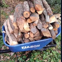 Big wheelbarrow of firewood