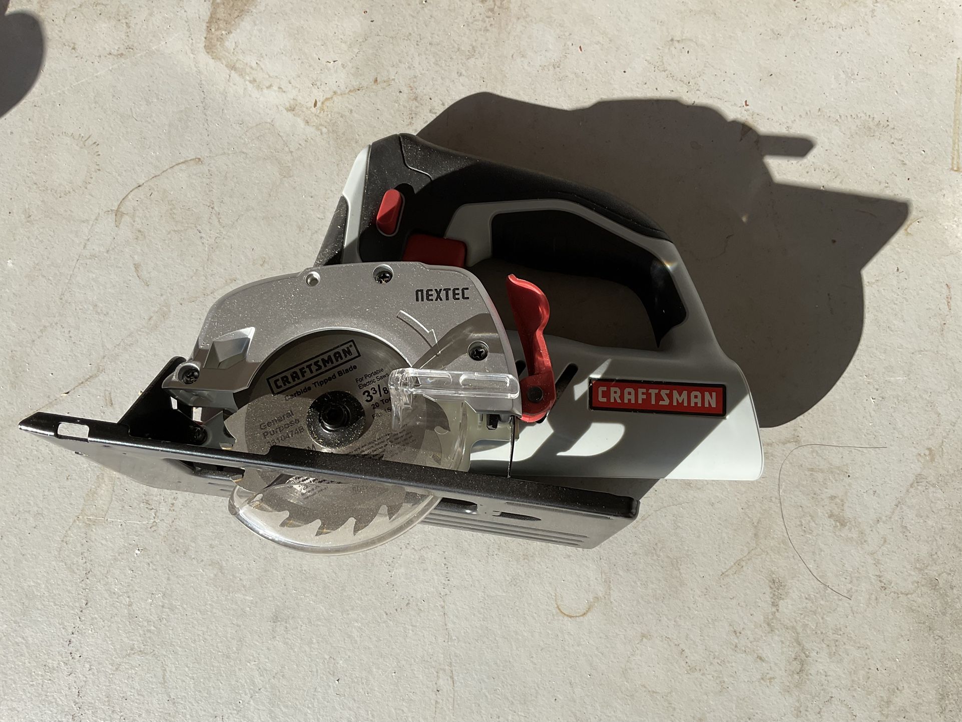 craftsman cordless 3-3/8 circular saw, 12V