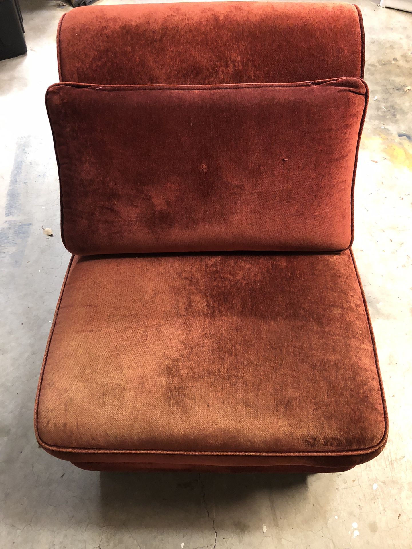 Plush Red Velvet Chair 