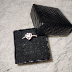 Rose Gold Plated Ring with Cubic Cerconia Stone Size 7