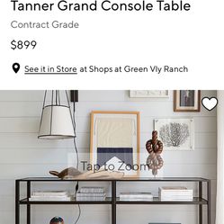 Pottery Barn Tanner Grand Console Table