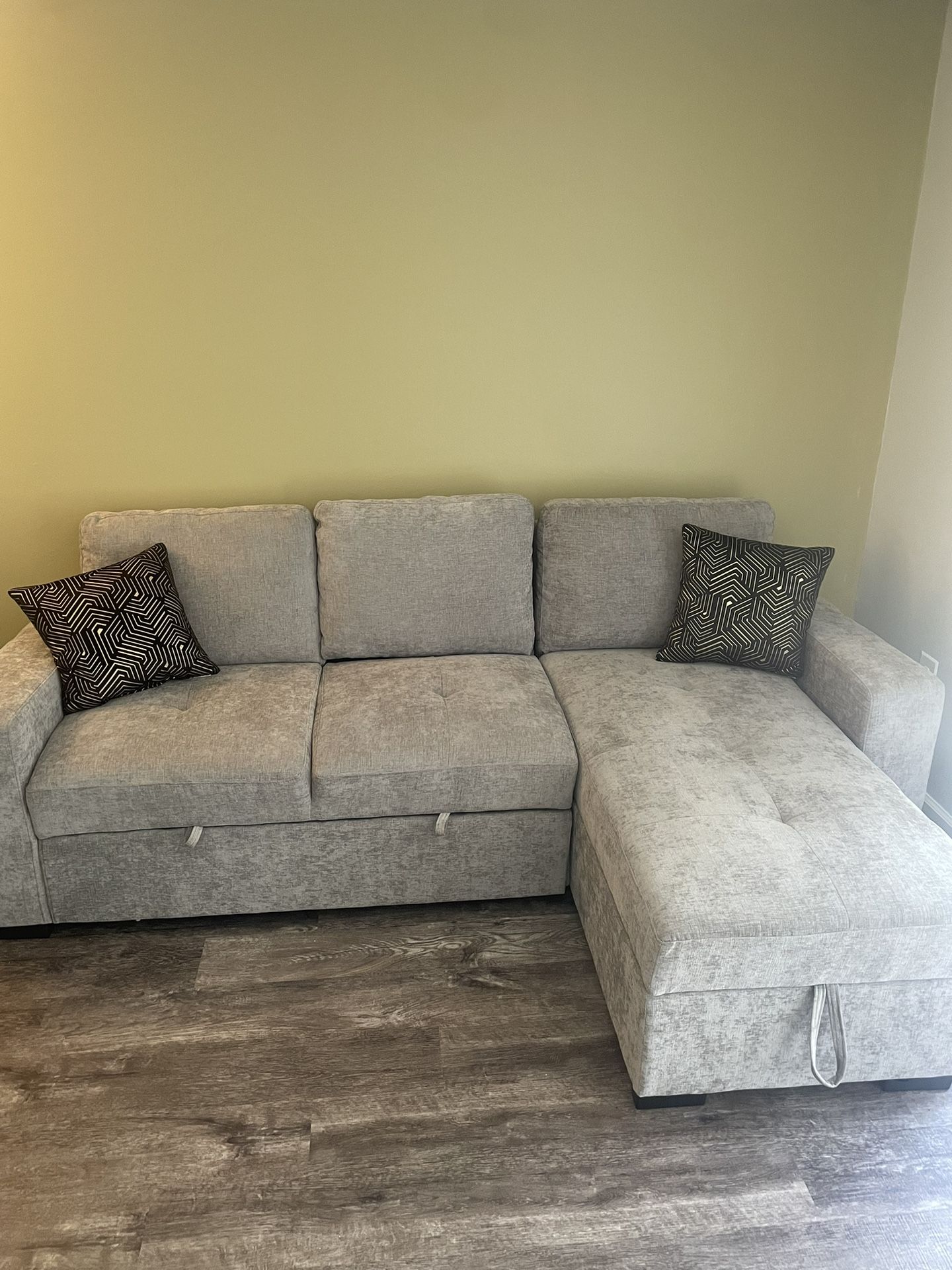 Grey Sectional Pull Out Couch
