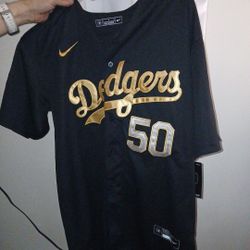 BLACK DODGER JERSEY,# 22, 50