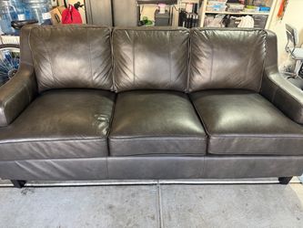Beautiful Leather Couch  & One Seater