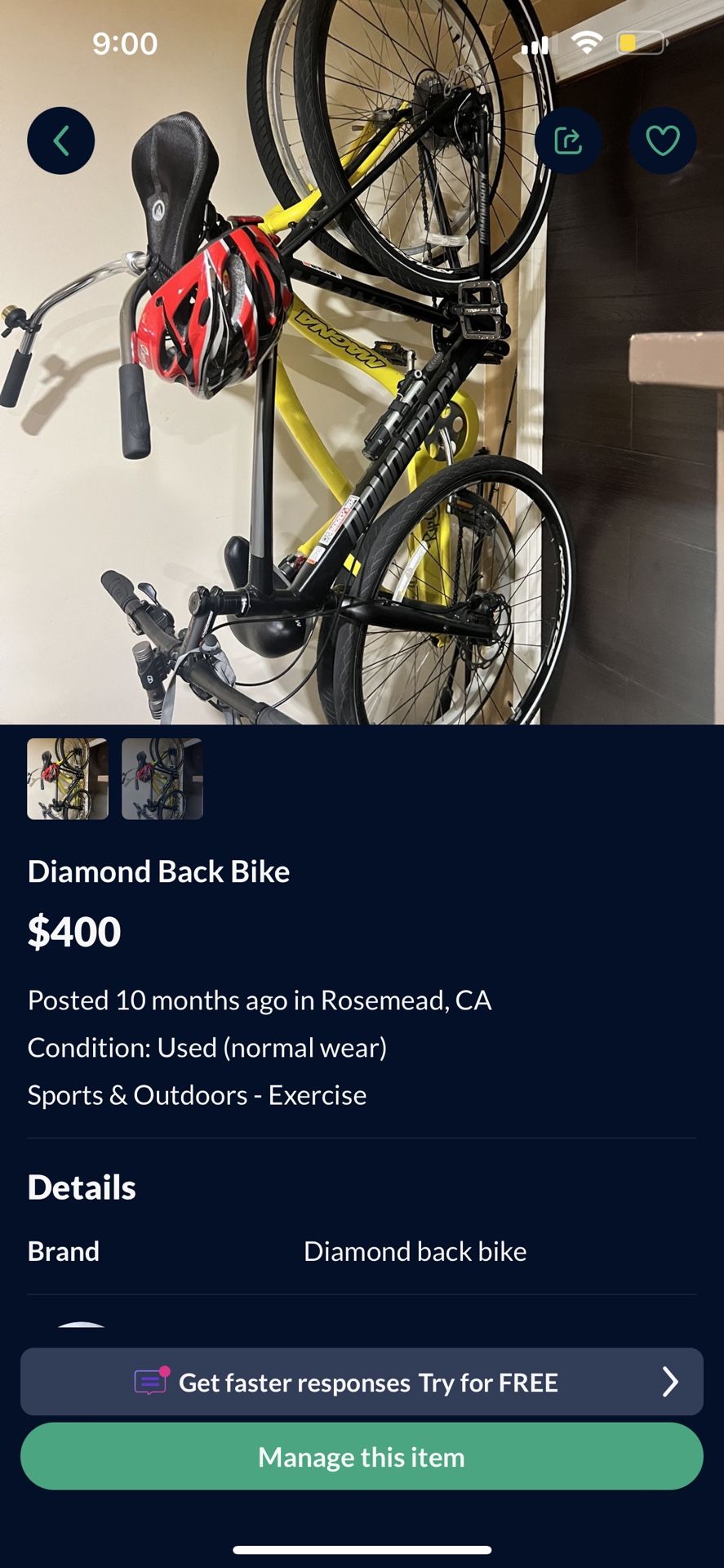 Diamnond Back Bike