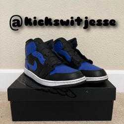 Jordan 1 Mid Hyper Royal 