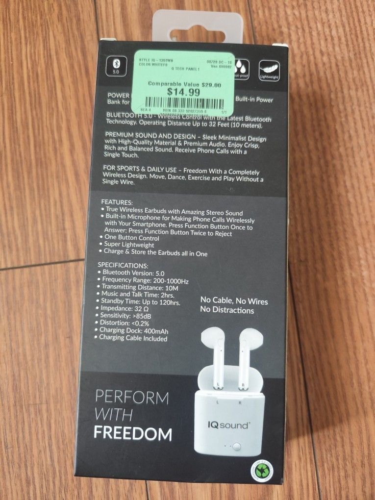 True Wireless Earbuds With Charging Case