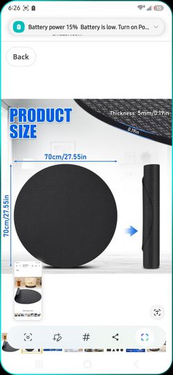 Double-Sided Non-Slip Recliner Pad for Hardwood Floors, Round
Keeps Furniture Secure, Helps Protect Multiple Floor Types, 27.5" Fits Recliners, Chairs