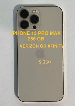 IPHONE 13 PRO MAX, 256 GB,VERIZON OR XFINITY ONLY.