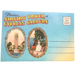 Vintage The Singing Tower Bok Tower Cypress Gardens Souvenir Photo Book Booklet